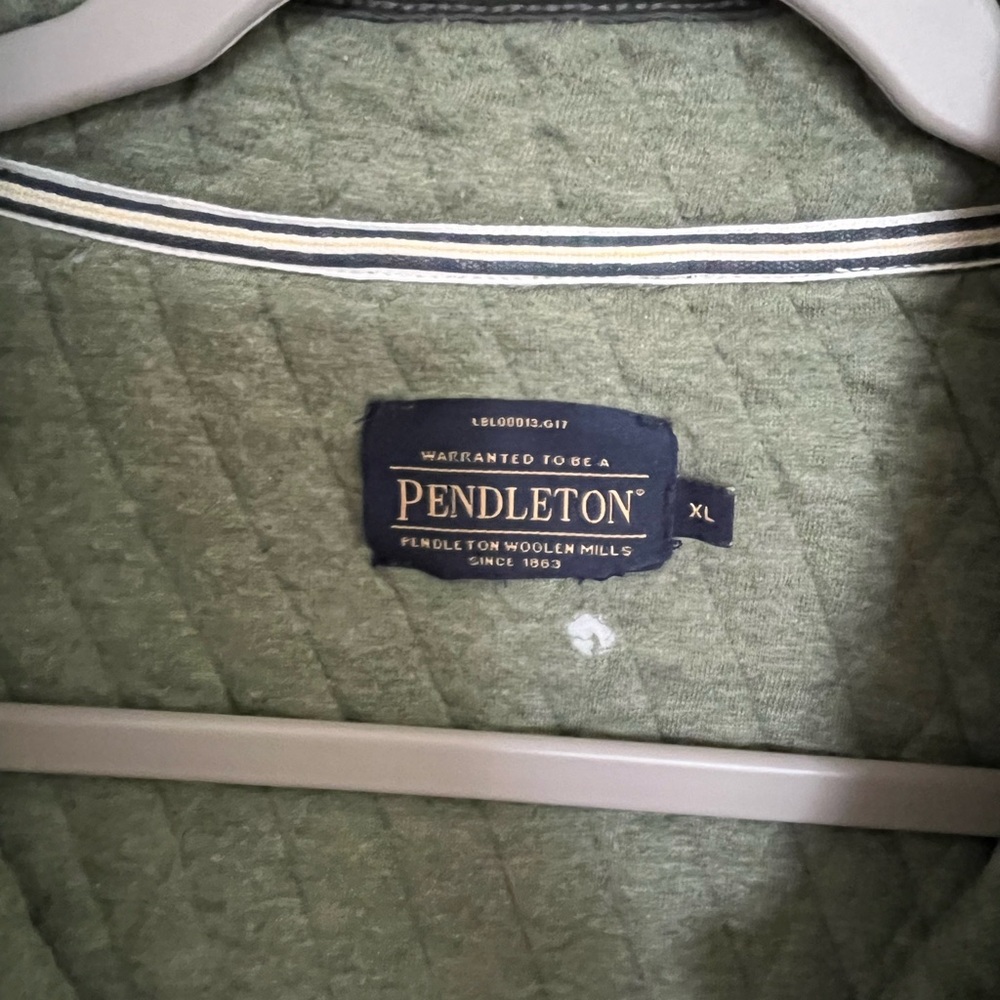 Pendleton Green Quarter Zip Pullover - image 2